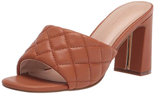 The Drop Damen Pattie Mules mit hohem Blockabsatz, Braun (Gesteppter Toffee), 38 EU von The Drop