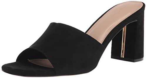 The Drop Damen Pattie Mules mit Hohem Blockabsatz, Schwarz (Microsuede Schwarz), 40.5 EU von The Drop