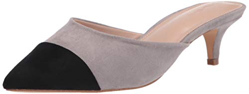 The Drop Damen Paulina Pointed Toe Two-Tone Mule-Slipper, Grau /Schwarz, 36 EU von The Drop