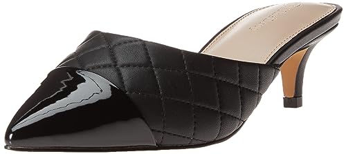 The Drop Damen Paulina Pointed Toe Two-Tone Mule-Slipper, Schwarz Gesteppt, 37.5 von The Drop