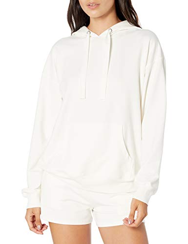 The Drop Damen Remi Kapuzen-Sweatshirt, lockerer Schnitt, lange Ärmel, French Terry, Elfenbeinweiß (Ivory), XXS von The Drop