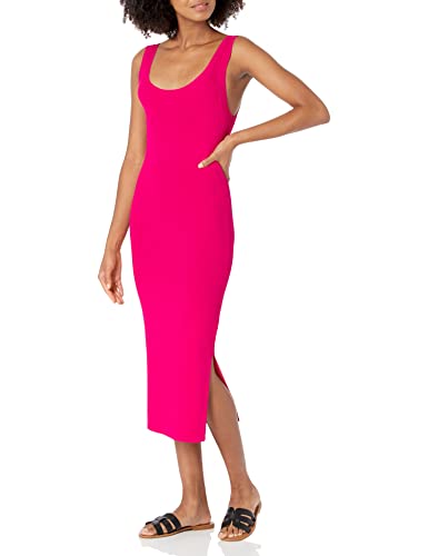 The Drop Damen Yasmin Rib Gestricktes Miditankkleid, Rosa, 3XL Große Größen von The Drop