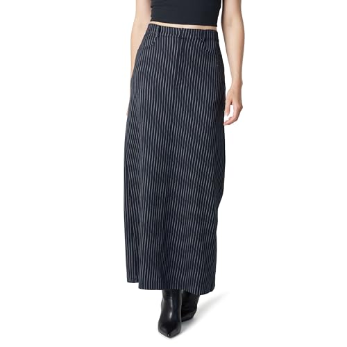 The Drop Denis Woven Long Column Skirt Rock, Marineblaue Nadelstreifen, 3XL Große Größen The Drop Denis Woven Long Column Skirt Rock, Marineblaue Nadelstreifen, 3XL Große Größen von The Drop