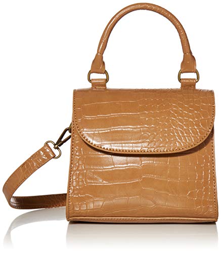 The Drop Women's Diana Top Handle Crossbody Bag, Camel von The Drop