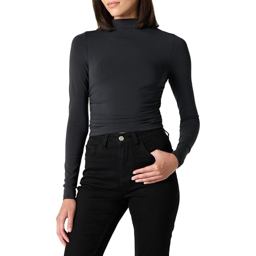 The Drop Ebony Mock Neck Long Sleeve Top Shirts, Schwarz, L The Drop Ebony Mock Neck Long Sleeve Top Shirts, Schwarz, L von The Drop
