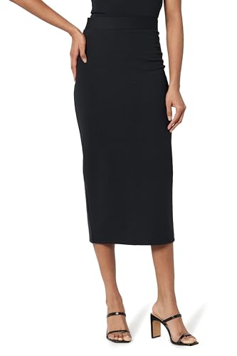 The Drop Esmeralda Midi Skirt Midirock, Schwarz, M von The Drop