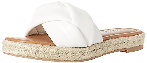 The Drop Espadrille für Damen, Matilda, mit geflochtenem Riemen, Weiß, 37,5 EU von The Drop