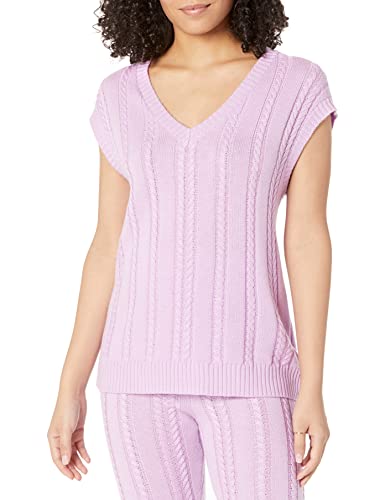 The Drop Frankie Loose Fit V-Neck Cable Vest Unterhemden, Lavendula, XXS The Drop Frankie Loose Fit V-Neck Cable Vest Unterhemden, Lavendula, XXS von The Drop