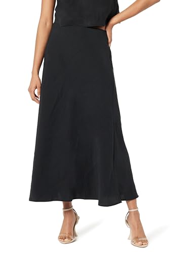 The Drop Haniyyah A-line Midi Skirt Rock, Off-Black, XL von The Drop