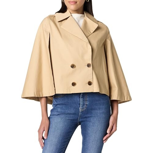 The Drop Hayes Cropped Trench Trenchcoats, Hummus, XXL Große Größen von The Drop