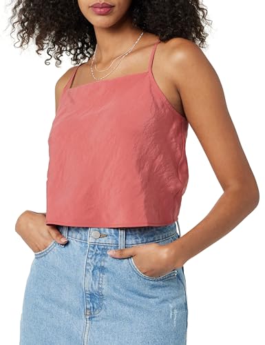 The Drop Helia Relaxed Cropped Tank Top Tanktop, Dusty Cedar, S von The Drop