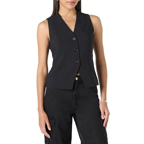 The Drop Jacey V-Neck Vest Unterhemden, Schwarz, M von The Drop