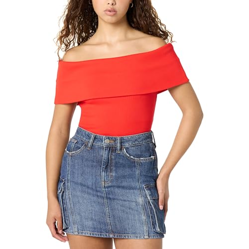 The Drop Jan Off The Shoulder Knit Top Blusen, Feuerrot, XXL Große Größen The Drop Jan Off The Shoulder Knit Top Blusen, Feuerrot, XXL Große Größen von The Drop