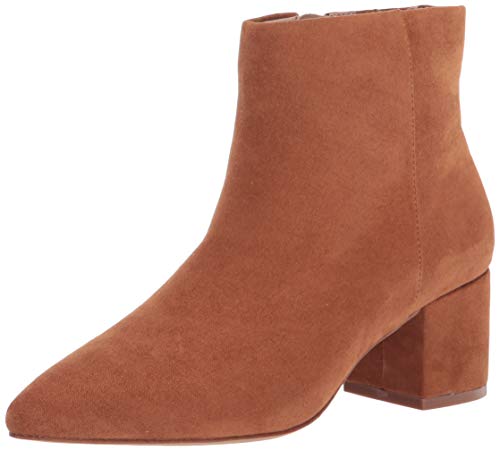 The Drop Jessi Stiefel mit Blockabsatz und Seitlichem Reißverschluss Damen Ankle Boot, Cognac, Gr. 37.5 EU von The Drop