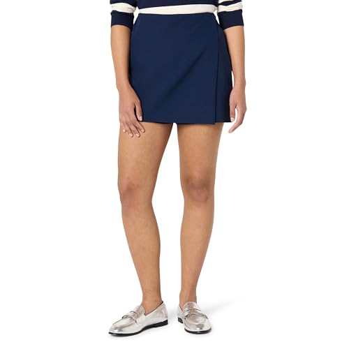 The Drop Kamila A-line Mini Skort Shorts, Maritimes Marineblau, S von The Drop