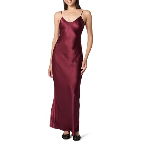 The Drop Lana Maxi Slip Dress Maxikleid, Burgunderrot, X-Small von The Drop