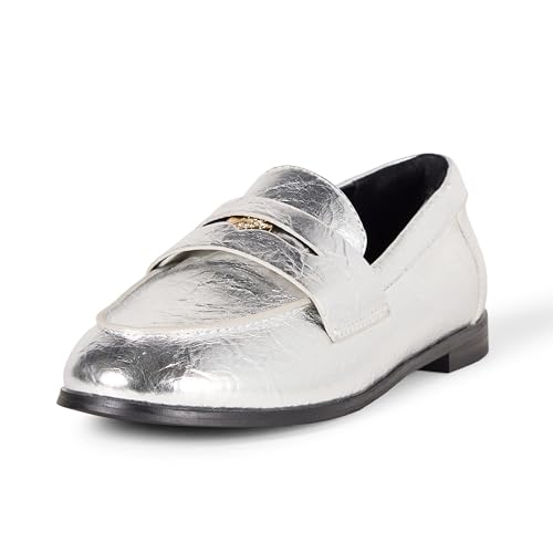 The Drop Laya Loafer Halbschuhe, Silver Crackle, 38.5 EU von The Drop