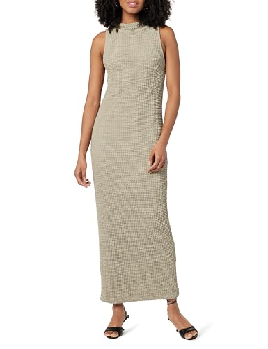 The Drop Lena High Neck Textured Midi Dress Kleider, Vintage Khaki, XXL The Drop Lena High Neck Textured Midi Dress Kleider, Vintage Khaki, XXL von The Drop