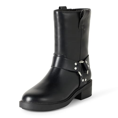 The Drop Lilith Short Moto with Buckles Biker Boots, Schwarz, 38 EU The Drop Lilith Short Moto with Buckles Biker Boots, Schwarz, 38 EU von The Drop