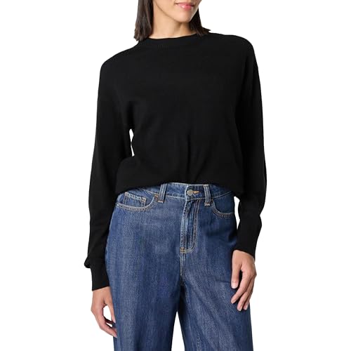 The Drop Lulu Essential Crew Neck Sweater Pullover, Schwarz, XXL Große Größen von The Drop