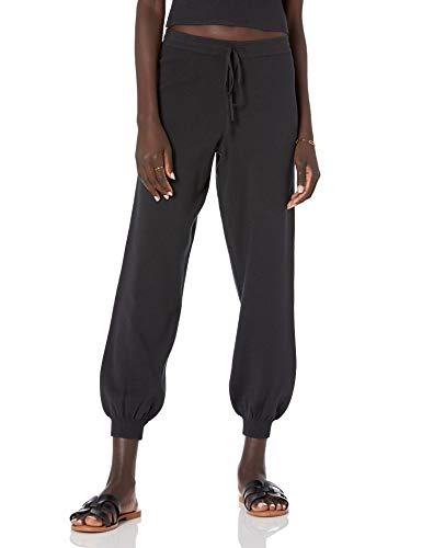 The Drop Damen Maddie superweiche Strick-Jogginghose mit lockerer Passform, Schwarz, M von The Drop