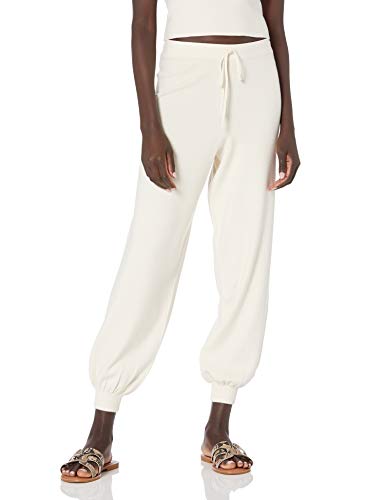 The Drop Damen Maddie superweiche Strick-Jogginghose mit lockerer Passform, Whisper White, S von The Drop