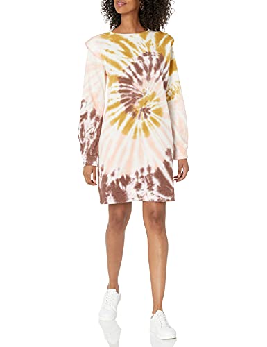 The Drop Malia Fleece-Minikleid mit Schulterpolstern, Schokobraun, Größe 3XL Große Größen von The Drop