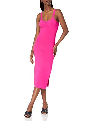 The Drop Midi-Pulloverkleid für Damen, Sylvia, Rosa (Hot Pink), 3XL Große Größen, Übergröße von The Drop