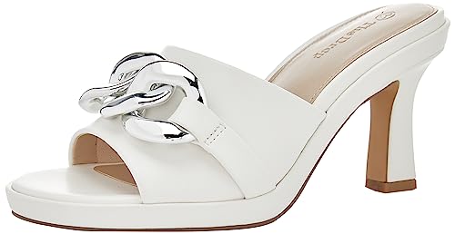 The Drop Mules für Damen, Zena, mit Schnalle, Elfenbeinweiß, 37,5 EU von The Drop