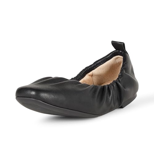 The Drop Paige Scrunch Ballet Flat Ballerinas, Schwarz, 40 EU von The Drop
