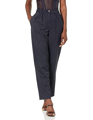The Drop Plissierte Anzughose mit Streifenmuster für Damen, Marineblau (Sky Captain), von @signedblake, 3XL Große Größen von The Drop