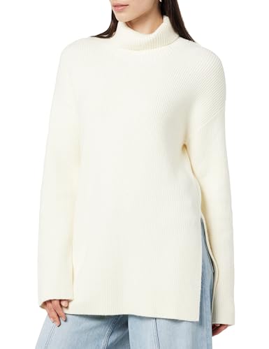 The Drop Pullover für Damen, Camilla Rollkragen mit tief angesetzten Schulternähten, Weiß (Whisper White), XS von The Drop