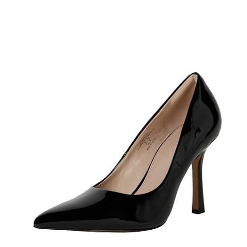 The Drop Pumps für Damen, Parish Festliche Schleife, Schwarzes Lackleder, 37 EU von The Drop