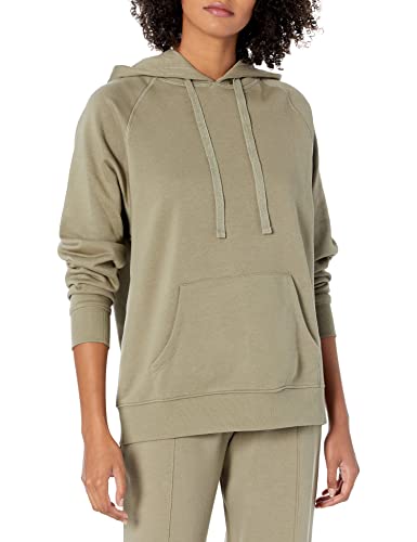 The Drop Damen Renee Hoodie, weiter Schnitt, Fleece, Washed-Look, Vetiver Green, L von The Drop