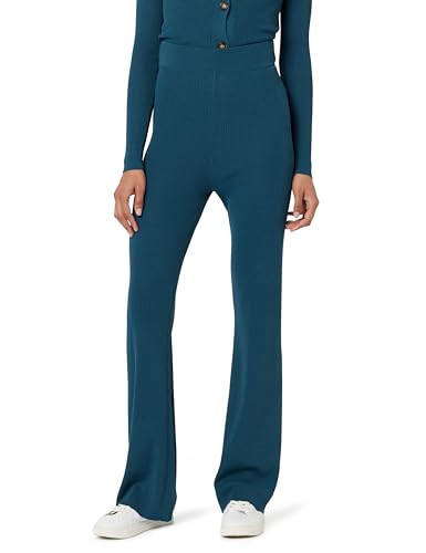 The Drop Ripp-Sweater-Hose für Damen, Ellison Ausgestelltes Bein, Legion-Blau, L von The Drop