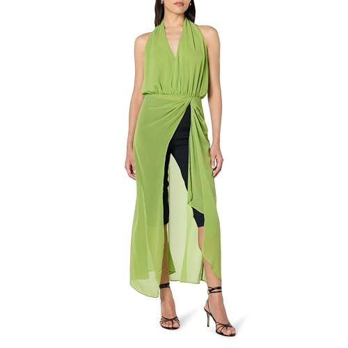 The Drop Sheer Maxi Halter Top Blusen, Spinat, XL von The Drop