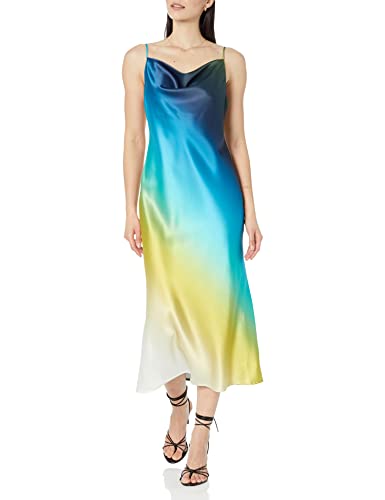 The Drop Slipkleid für Damen, Scarlett Schalkragen, Blau-Ombré, L von The Drop