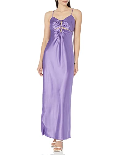 The Drop Slipkleid für Damen, Shelby mit Schnürung und Ausschnitt, Paisley-Violett, XL von The Drop