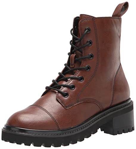 The Drop Damen Sparta Springerstiefel mit Schnürung und dicker Sohle Stiefel, Schokobraun, 38 EU von The Drop