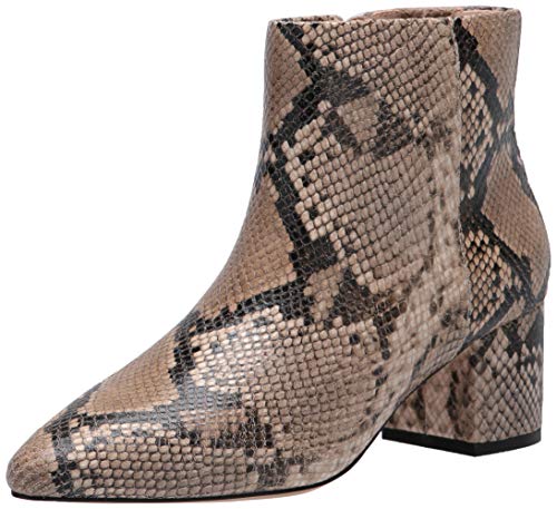 The Drop Jessi Stiefel mit Blockabsatz und Seitlichem Reißverschluss Damen Ankle Boot, Sand, Gr. 39.5 EU von The Drop