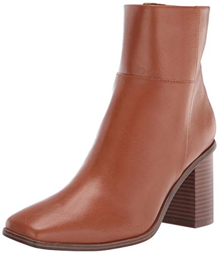 The Drop Damen Ibita Stiefelette mit Hohem Absatz und Seitlichem Reißverschluss Ankle Boot, Cognac, 39 EU von The Drop