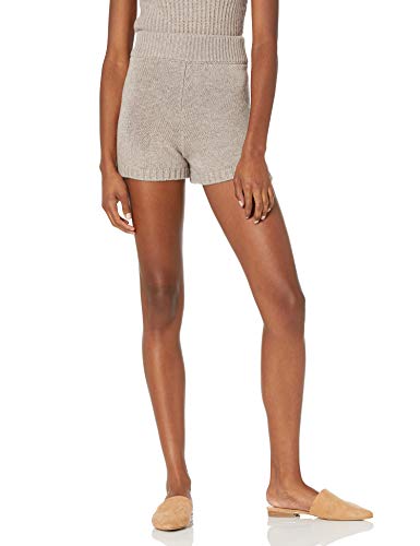 The Drop Damen Adrienne Strick-Shorts zum Hineinschlüpfen, Heather Mushroom, M von The Drop