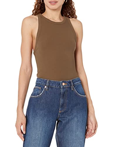 The Drop Tanktop für Damen, Zoya Basic, Kaffeebraun, XXL Große Größen von The Drop