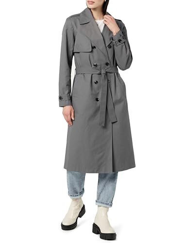 The Drop Trenchcoat für Damen, Noa, Tornado-Grau, L von The Drop