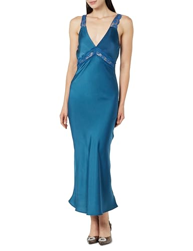 The Drop Slip-Kleid für Damen, Valentina mit Spitzenborte, Insignien Blau, XXL Große Größen, Übergröße von The Drop