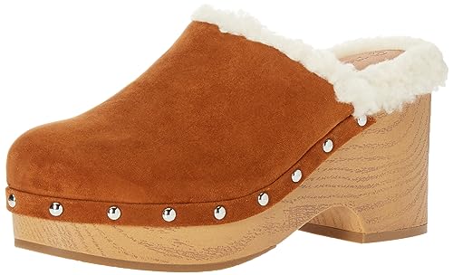 The Drop Women's Clog Francine, Cognac/Sherpa, 39 von The Drop