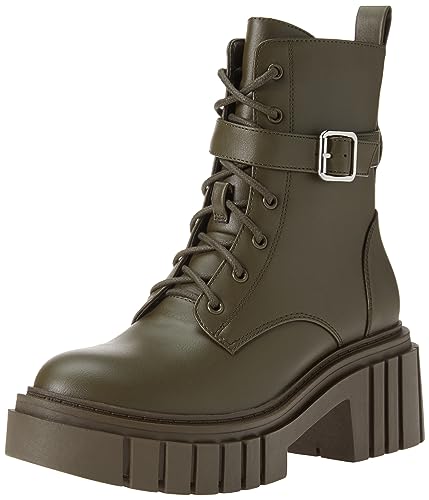 The Drop Women's Koi Lace Up Platform Combat Boots, Olive, 8 von The Drop