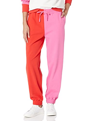The Drop Women's Liv Colorblock Sweatpant, Rose Pink, XXL, Plus Size von The Drop