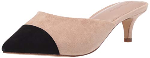 The Drop Women's Paulina Pointed Toe Two-Tone Mule, Natural/Black, 9.5 von The Drop