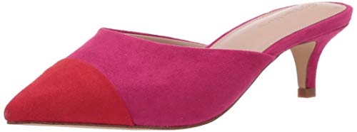 The Drop Women's Paulina Pointed Toe Two-Tone Mule, Pink/Red, 8.5 von The Drop